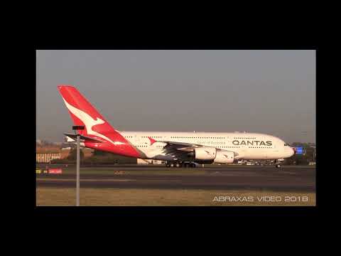 Goodbye Qantas Airbus A380 VH-OQF And VH-OQE #a380#qantas#airplane