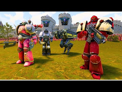 SPACE MARINES FORTRESS vs 4 MILLION NURGLES ,BEASTMEN & TYRANIDES - Ultimate Epic Battle Simulator 2