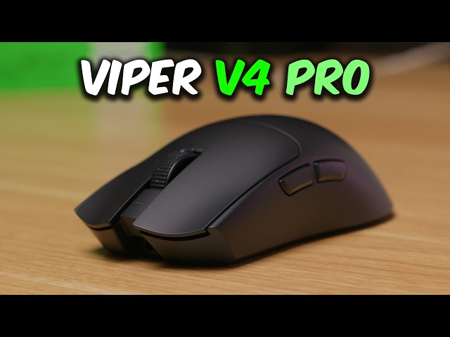 Vídeo relacionado con Razer Viper V4 Pro - Ratón Gaming para Esports simétrico inalámbric - Ultraligero 49 g - HyperSpeed Gen-2 con frecuencia de sondeo 8 KHz - Sensor Focus Pro 50K - Rueda de óptica - PC/Mac | Negro