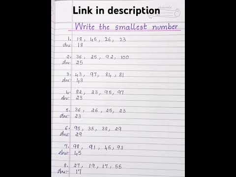Write the smallest number