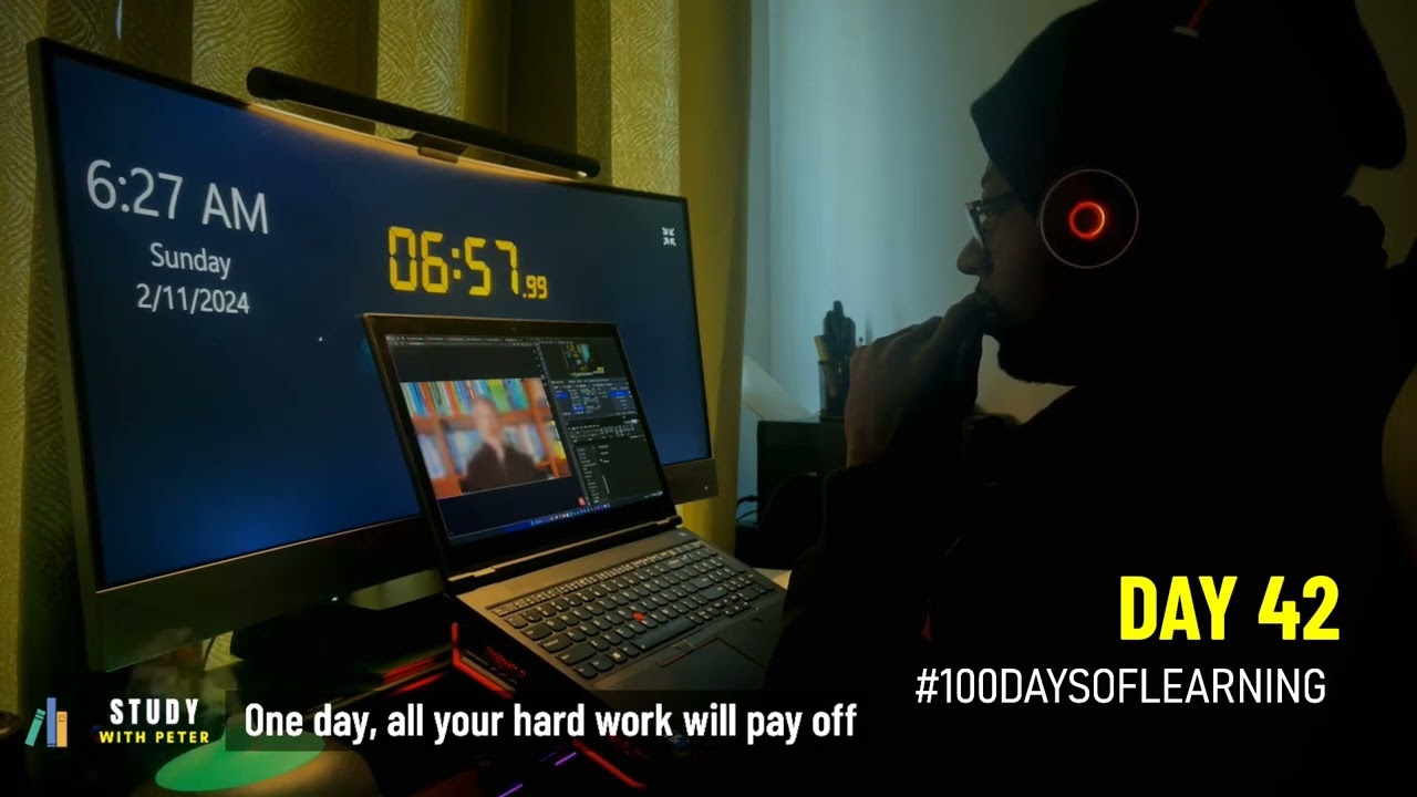 2HRS Study With Me  - #100daysoflearning - DAY 42  #studywithpeter