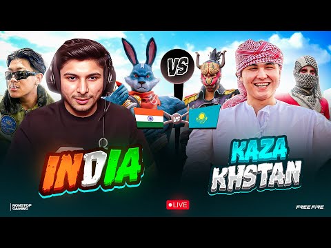 NG 🇮🇳 vs KAZAKHSTAN 🇰🇿 4 vs 4 FOR THE FIRST TIME  🔥💀  #nonstopgaming -free fire live