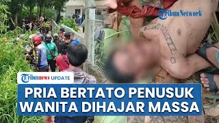 TAMPANG Pria Bertato yang Dihajar Massa usai Tusuk Perempuan karena Ditolak Berhubungan Badan