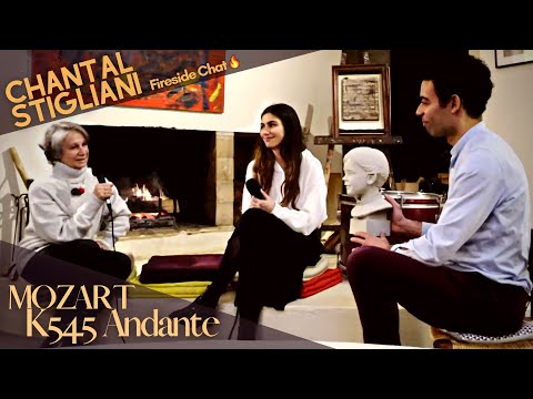 Mozart by Chantal Stigliani - Piano Sonata K 545 "Andante" + Interview (Fireside Chat🔥) Video