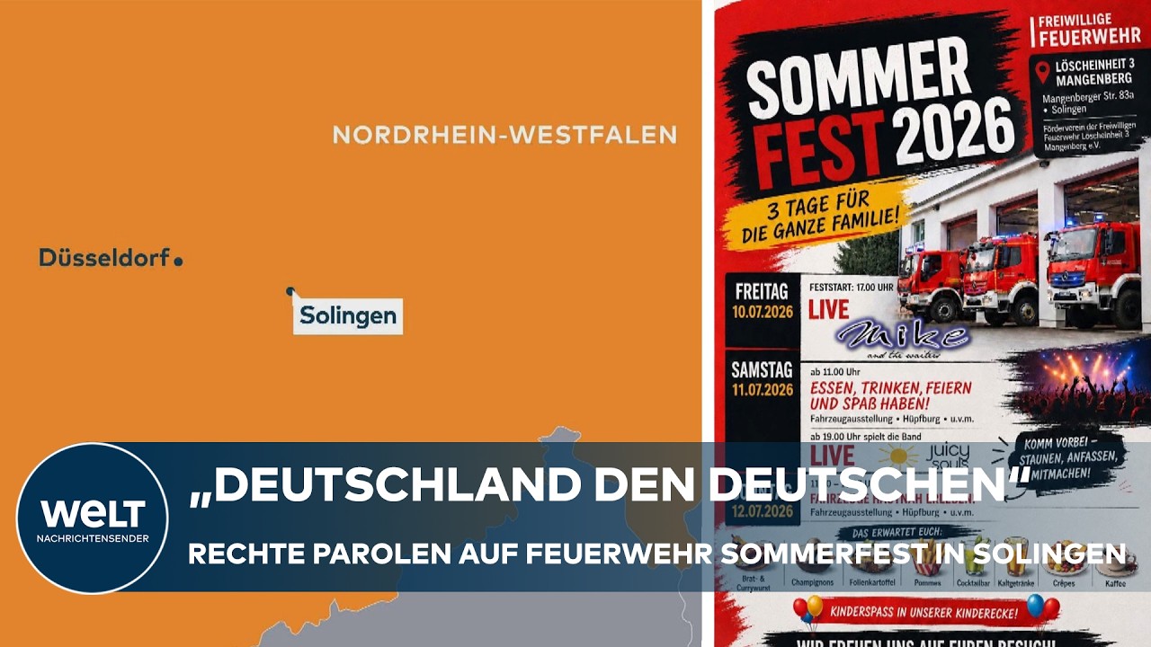 DEUTSCHLAND: Feuerwehrfest in Solingen eskaliert – Mitglied suspendiert, Verfahren läuft