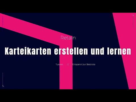 Wie erstelle und lerne ich Karteikarten mit Retain