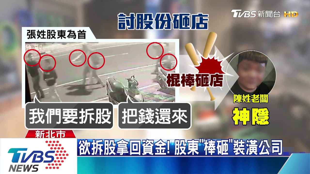 我砸我公司！　股東「拆股不成」棍棒砸店