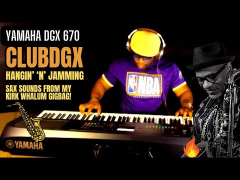 Yamaha DGX 670 Salsa DEMO in Action (DGX + REAL Saxophone) #kirkwhalum