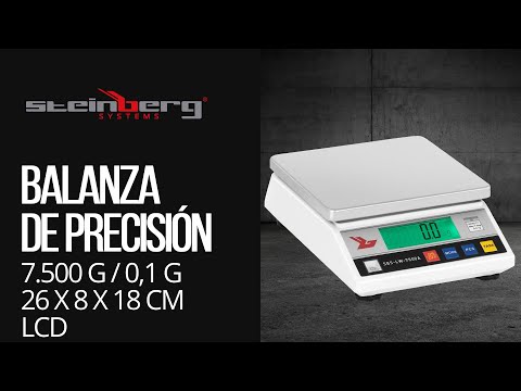 vídeo - Balanza de precisión - 7.500 g / 0,1 g