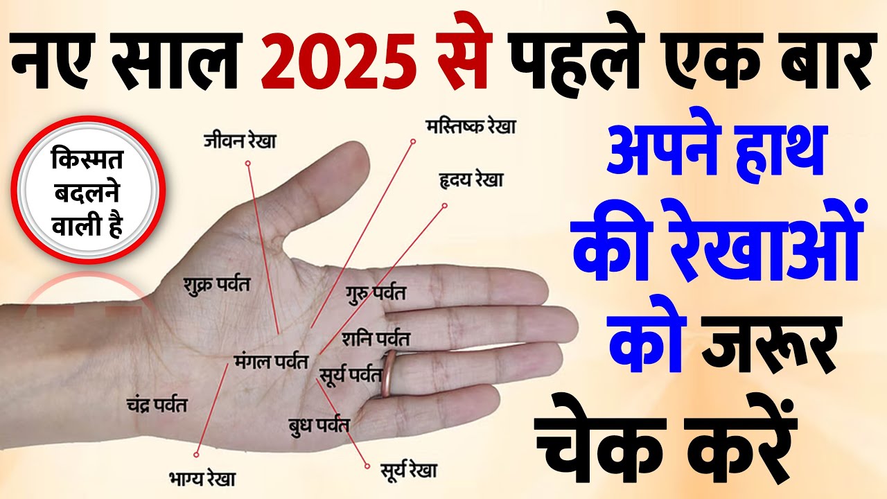 हस्तरेखा शास्त्र ज्ञान: मणिबंध रेखाएं और भाग्य रेखा धन से जुड़ी, 2025 में पलटेगी किस्मत