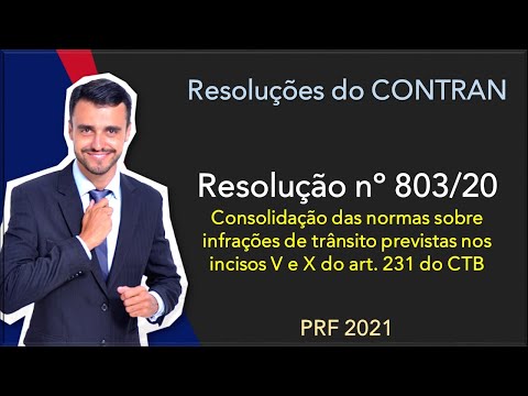 PRF 2020/21 | CTB + Contran Resolutions | Resolution 803/2020 | Traffic Violations | Part 1