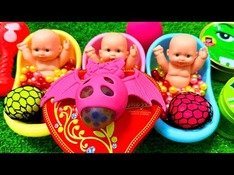 3 Super Sweet Candy Bath Dolls | ASMR Toys & Candy Surprise with M&M's #159