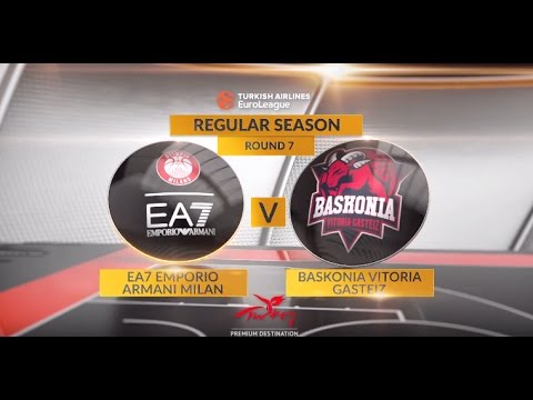 EuroLeague Highlights RS Round 7: EA7 Emporio Armani Milan 88-76 Baskonia Vitoria Gasteiz