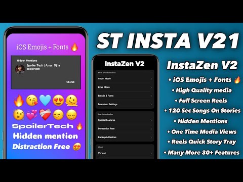 ST INSTA V21 🔥 | Hidden Mentions | iOS Emojis + Fonts 😍 | Distraction Free | iOS Instagram
