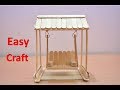 Art And Craft Ideas How To Make Popsicle Stick Or IceCream Stick Miniature Swing Or Jhula