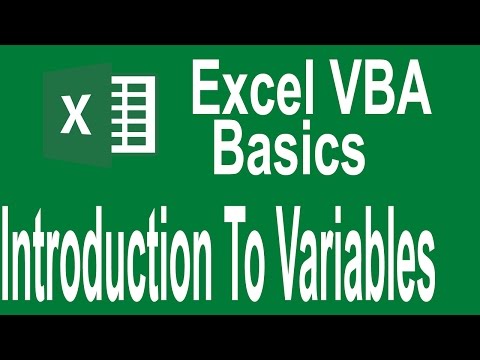 Excel VBA Programming Basics Tutorial # 4 | Introduction to Variables