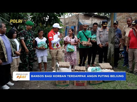 KAPOLRES SIMALUNGUN BERI BANTUAN SOSIAL KEPADA KORBAN TERDAMPAK PUTING BELIUNG