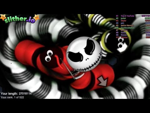 Slither.io A.I. Scary Smile Vs Giant Pro Snakes - Epic Skin Slitherio Vip Best Gameplay - Infinity