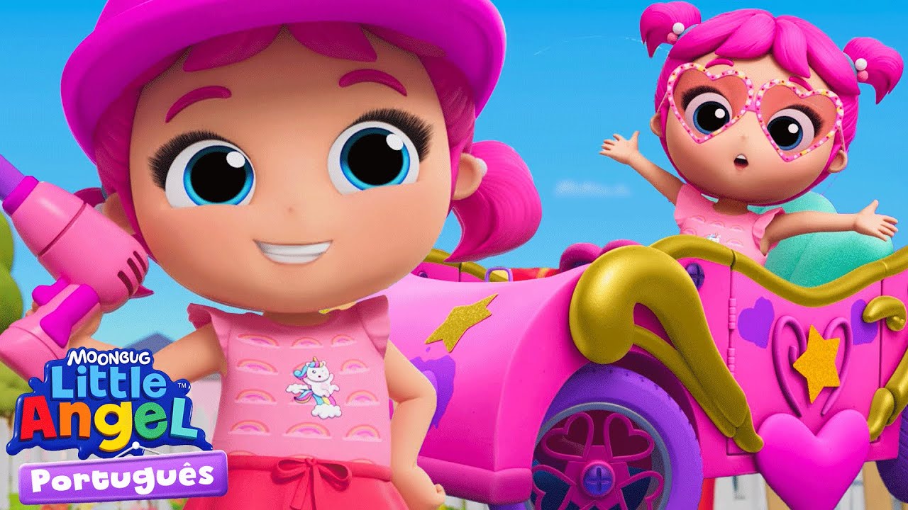 NOVO⭐  Meu carro rosa 🩷🚗 Little Angel Brasil | Músicas Infantis em Português