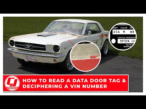 Deciphering Your Classic Mustang's VIN Number and Data Door Tag