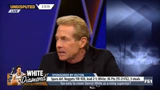 Skip Bayless mistaken on Derrick White injury