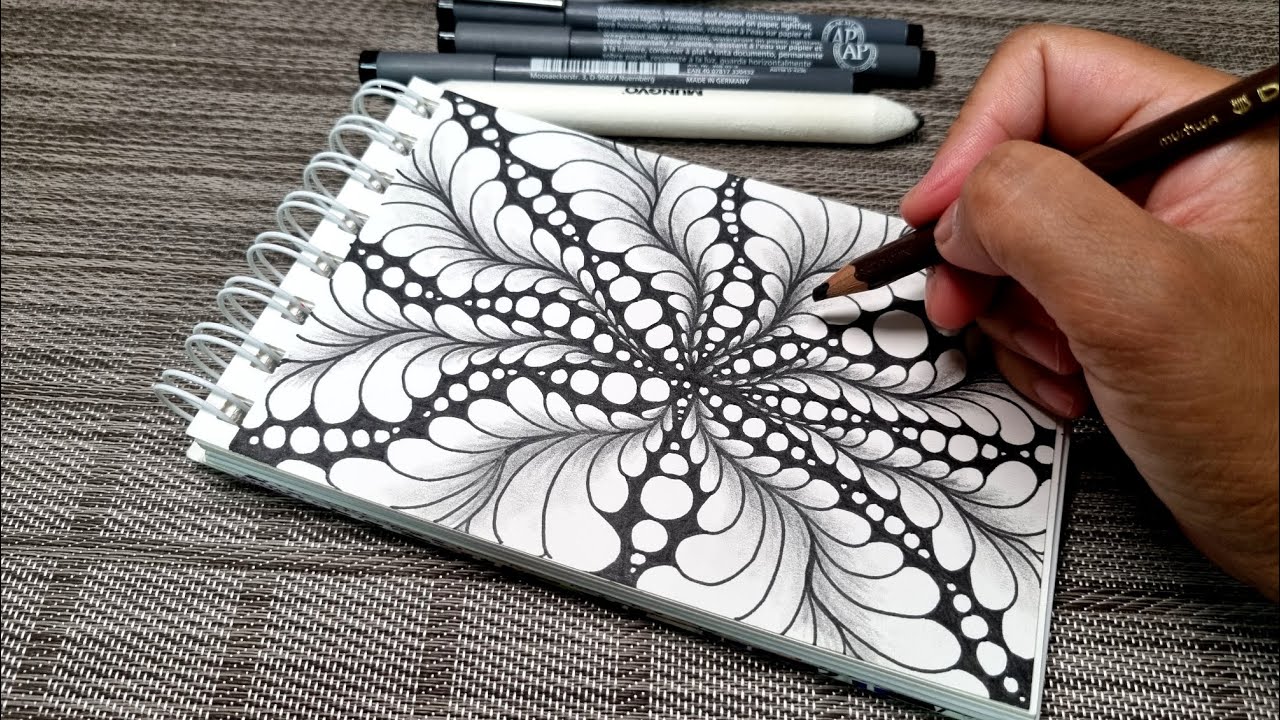 Easy Zendoodle art || For Beginners || Mindful art