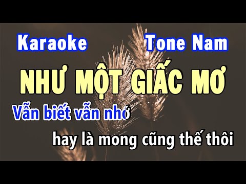 Như Một Giấc Mơ Karaoke Tone Nam | Karaoke Hiền Phương