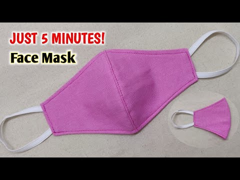 Just 5 Minutes! Face Mask Sewing Tutorial | Very Easy Breathable Face Mask | Easy Sewing Projects