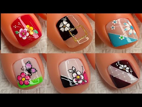 DISEÑOS de UÑAS PARA PIES 🦶/uñas de pies Decoradas🦶💅😍