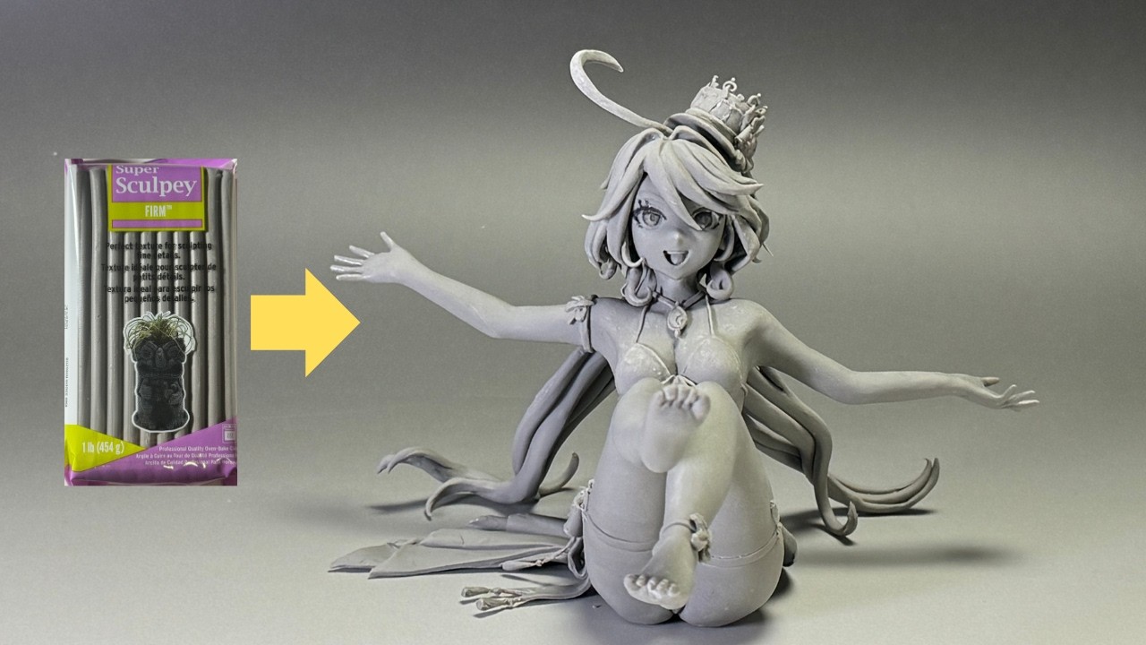【原神】フリーナ水着Ver.のフィギュアを作ってみた【Sculpture/clay figure】Genshin Impact FURINA