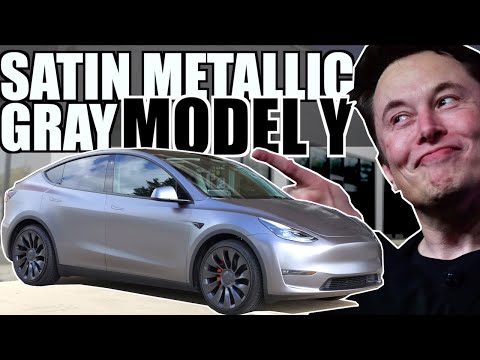 This is the BEST SATIN GRAY WRAP for TESLA MODEL Y!