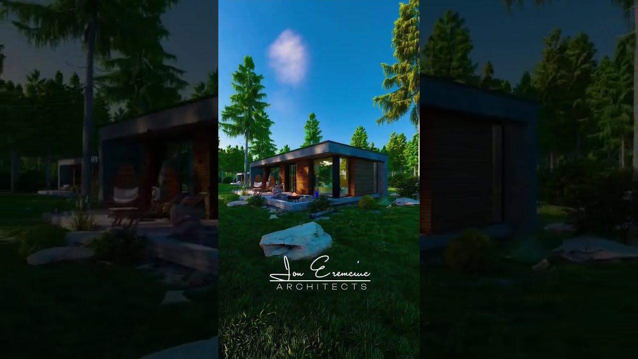 Container Prefab House, 55m2, 2 Bedrooms, 1 Bathroom, living+kitchen.