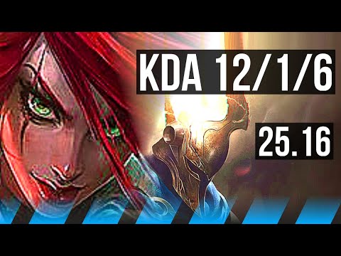 KATARINA vs PANTHEON (MID) | 12/1/6, Legendary | EUW Master | 25.16