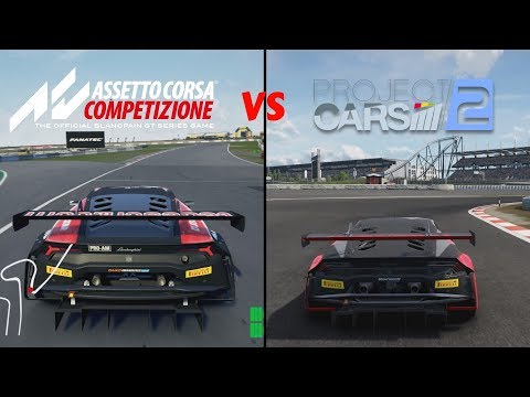 Assetto Corsa Competizione VS Project Cars 2 - Gameplay comparison