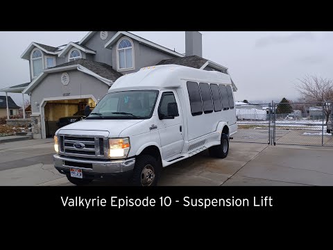 Suspension Lift Of The 2012 Ford E-350 Turtle Top Shuttle Bus