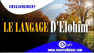LE LANGAGE DE  DIEU