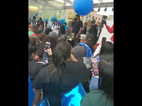 Trae the Truth holds a vigil for Nipsey Hussle in Houston Texas.