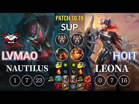 JDG LvMao Nautilus vs DWG Hoit Leona Sup - KR Patch 10.19
