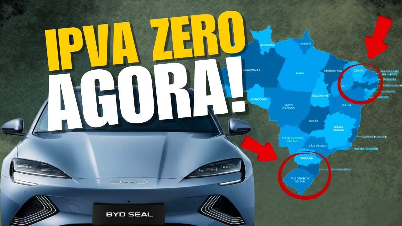 IPVA de carro elétrico e híbrido em 2027, estados com isenção e desconto no Brasil