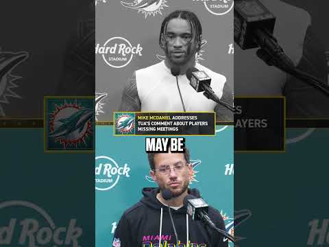 Tua Tagovailoa and Mike McDaniel differ on player-only meetings 😬 #NFL #Dolphins