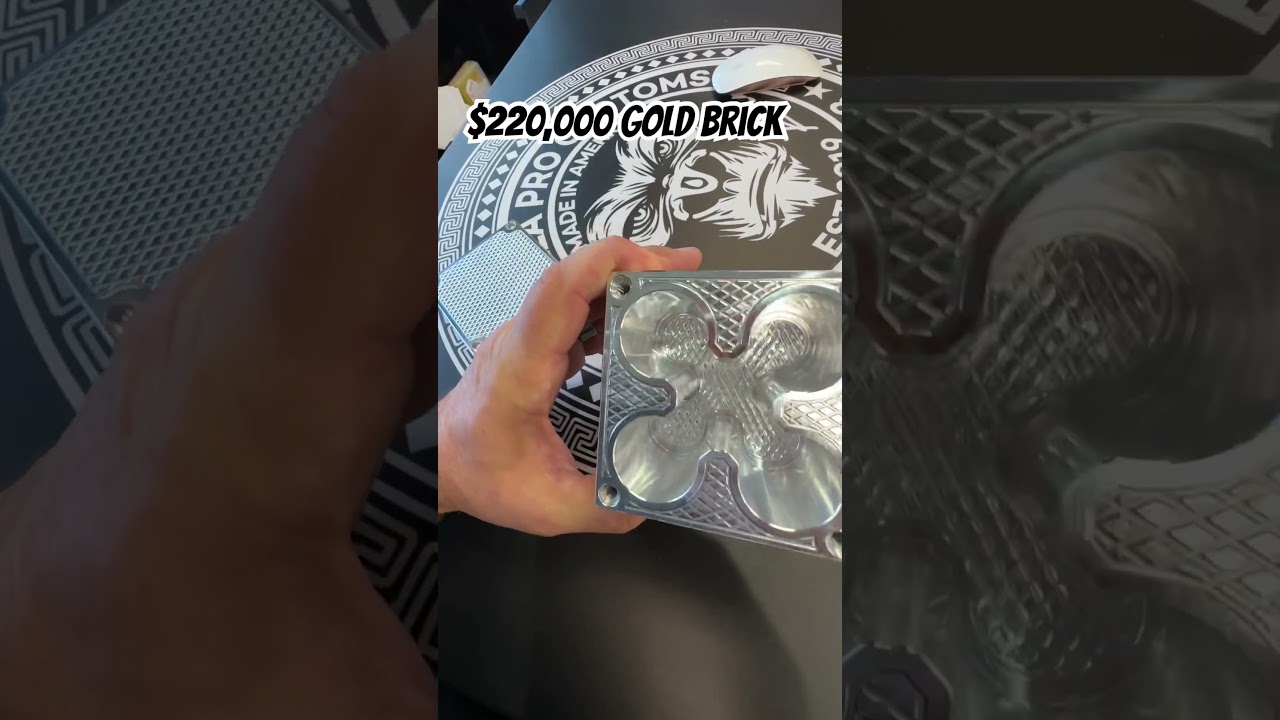 $220,000 gold brick. GorillaProCustoms.com #money #goldcoin #preciousmetals #gorillaprocustoms #coin