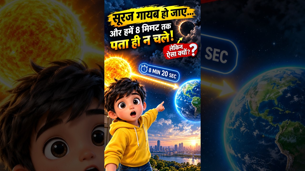 😱 सूरज गायब हुआ तो 8 मिनट तक हमें पता ही नहीं चलेगा! ☀️ #shortsfeed #shortsviral ‎⁨@Factandact09⁩ 