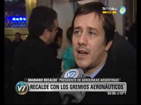 Visión Siete: Recalde con los gremios aeronáuticos