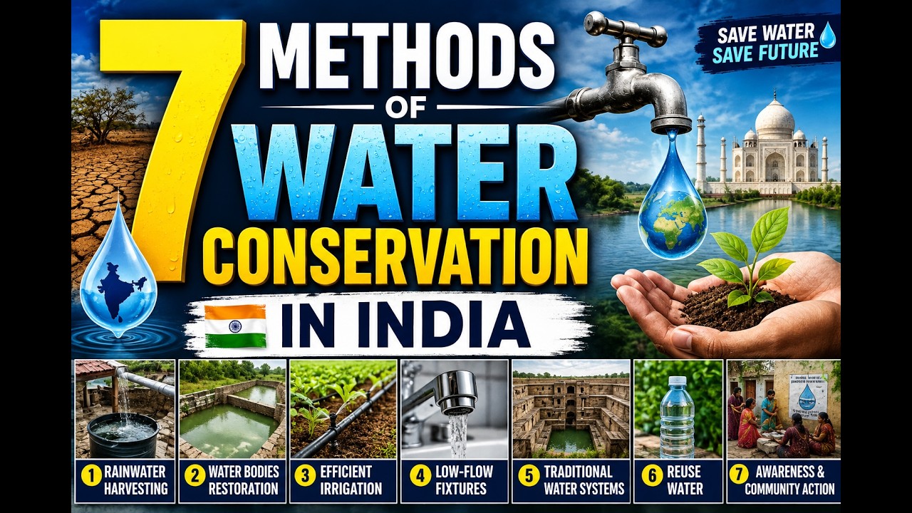 7 METHODS OF WATER CONSERVATION IN INDIA