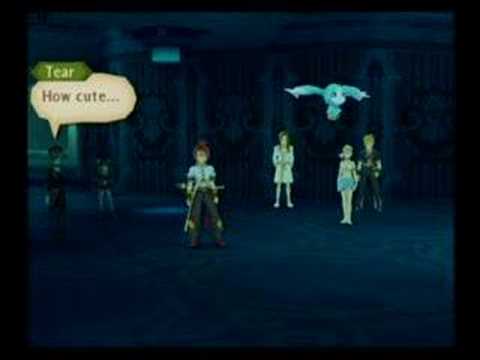 Tales of the Abyss Cutscene-Mieu gets "Mieu Wings"
