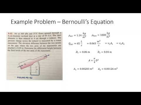 Fluid Mechanics Example - Bernoulli's Equation