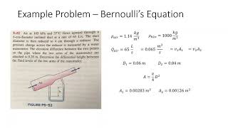 Fluid Mechanics Example - Bernoulli's Equation
