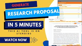 Generating entire research proposal at once using AI in 2026. CitedEvidence research tool is a GOAT