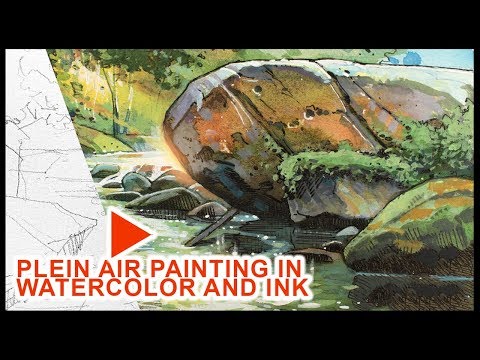 Plein Air Watercolor and Ink Painting Tutorial
