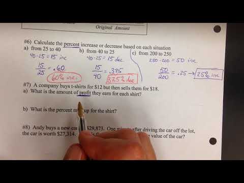 Fada Notes 1 7 Percent Increase Decrease Part 2